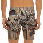 Freemasonry Emblem Print Men's Long Boxer Briefs