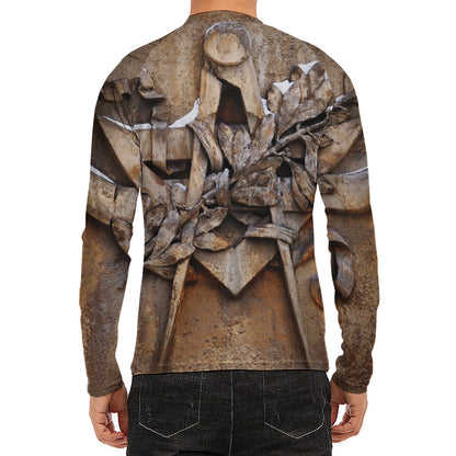 Freemasonry Emblem Print Men's Long Sleeve Rash Guard