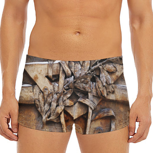 Freemasonry Emblem Print Men's Short Boxer Briefs
