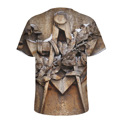Freemasonry Emblem Print Men's Sports T-Shirt