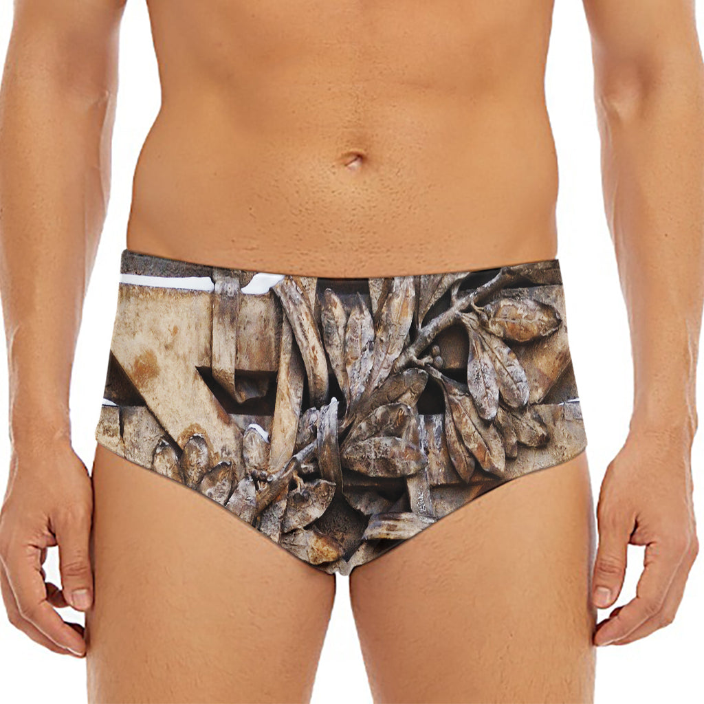 Freemasonry Emblem Print Men's Triangle Swim Briefs