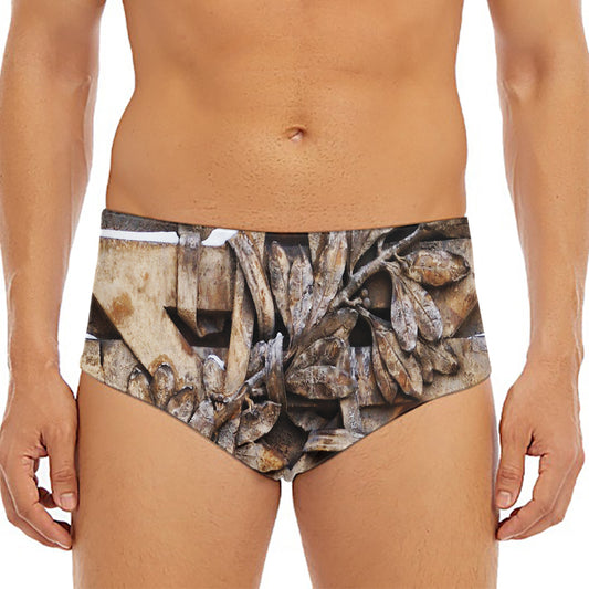 Freemasonry Emblem Print Men's Triangle Swim Briefs
