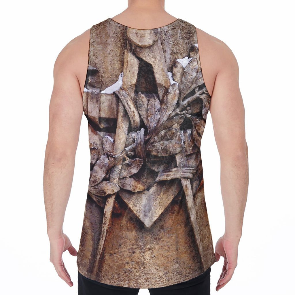 Freemasonry Emblem Print Men's Velvet Tank Top