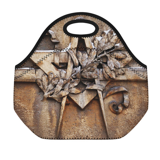 Freemasonry Emblem Print Neoprene Lunch Bag