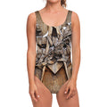 Freemasonry Emblem Print One Piece Swimsuit