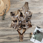 Freemasonry Emblem Print One Shoulder Bodysuit