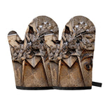 Freemasonry Emblem Print Oven Mitts