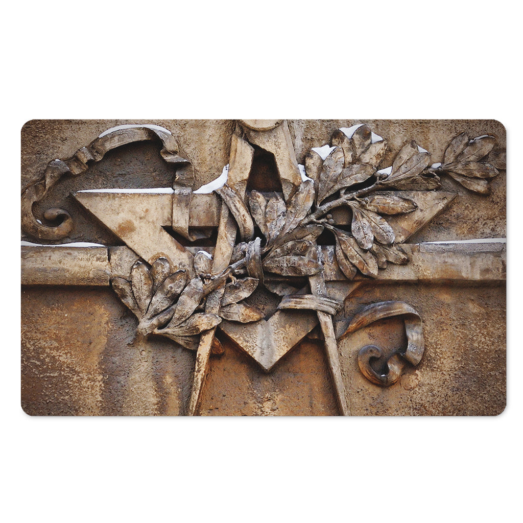 Freemasonry Emblem Print Polyester Doormat