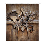 Freemasonry Emblem Print Polyester Shower Curtain