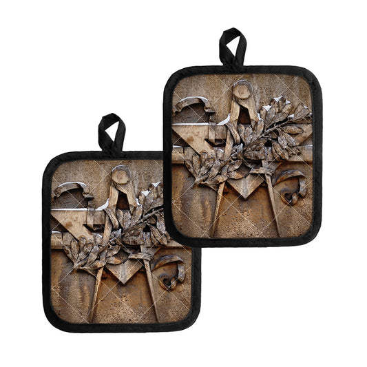 Freemasonry Emblem Print Pot Holders