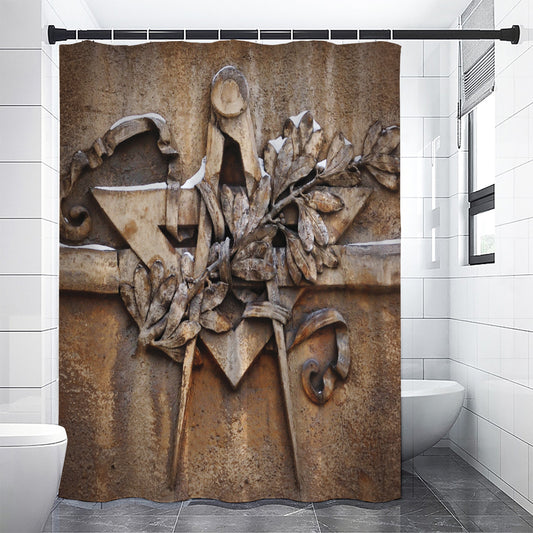 Freemasonry Emblem Print Premium Shower Curtain