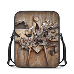 Freemasonry Emblem Print Rectangular Crossbody Bag