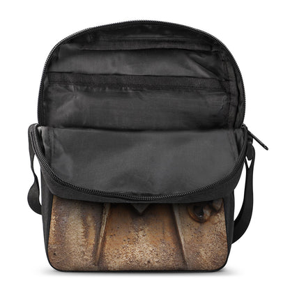 Freemasonry Emblem Print Rectangular Crossbody Bag