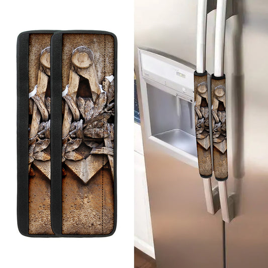Freemasonry Emblem Print Refrigerator Handle Covers