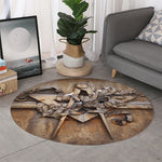 Freemasonry Emblem Print Round Rug