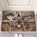 Freemasonry Emblem Print Rubber Doormat