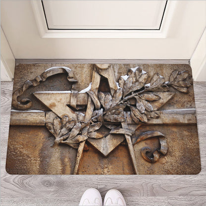 Freemasonry Emblem Print Rubber Doormat