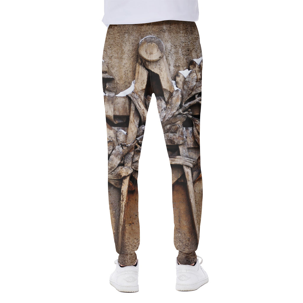 Freemasonry Emblem Print Scuba Joggers