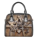 Freemasonry Emblem Print Shoulder Handbag