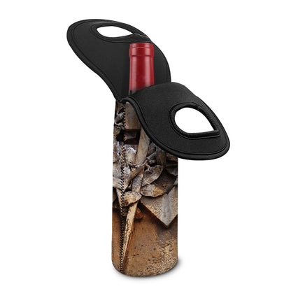Freemasonry Emblem Print Single Neoprene Wine Tote