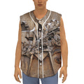 Freemasonry Emblem Print Sleeveless Baseball Jersey