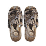 Freemasonry Emblem Print Slippers