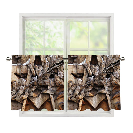 Freemasonry Emblem Print Tier Curtains