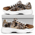 Freemasonry Emblem Print White Chunky Shoes