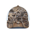 Freemasonry Emblem Print White Mesh Trucker Hat