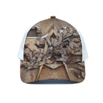 Freemasonry Emblem Print White Mesh Trucker Cap