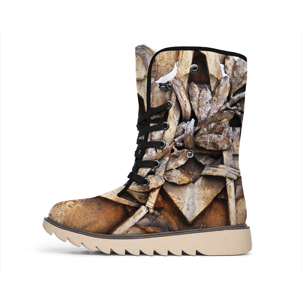 Freemasonry Emblem Print Winter Boots