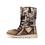 Freemasonry Emblem Print Winter Boots