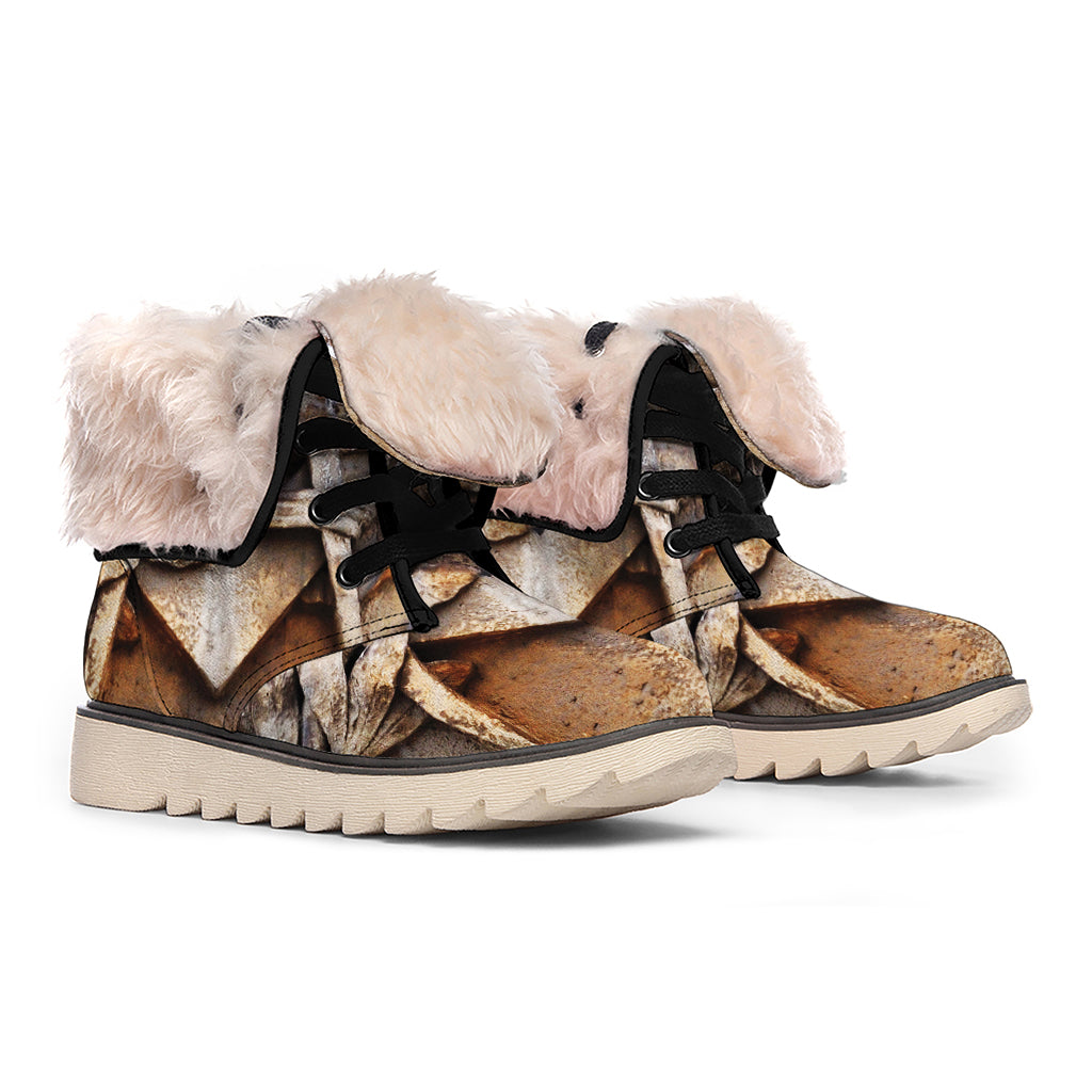 Freemasonry Emblem Print Winter Boots