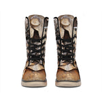 Freemasonry Emblem Print Winter Boots
