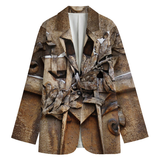 Freemasonry Emblem Print Women's Blazer