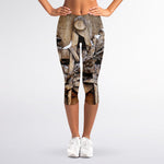 Freemasonry Emblem Print Women's Capri Leggings