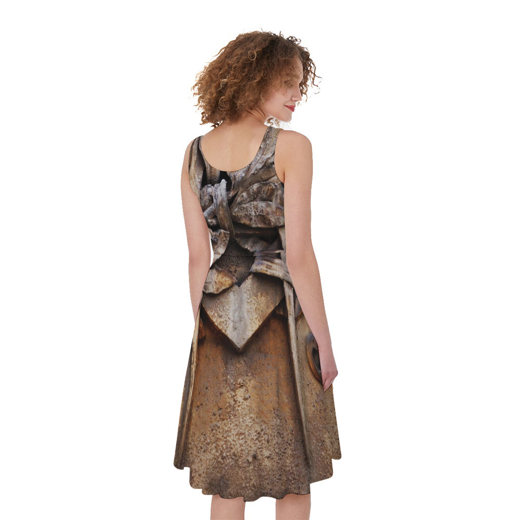 Freemasonry Emblem Print Women's Sleeveless Dress