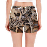 Freemasonry Emblem Print Women's Split Running Shorts