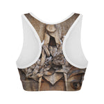 Freemasonry Emblem Print Women's Sports Bra