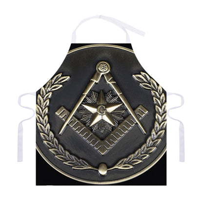 Freemasonry Medal Print Adjustable Apron