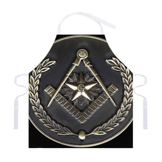Freemasonry Medal Print Adjustable Apron