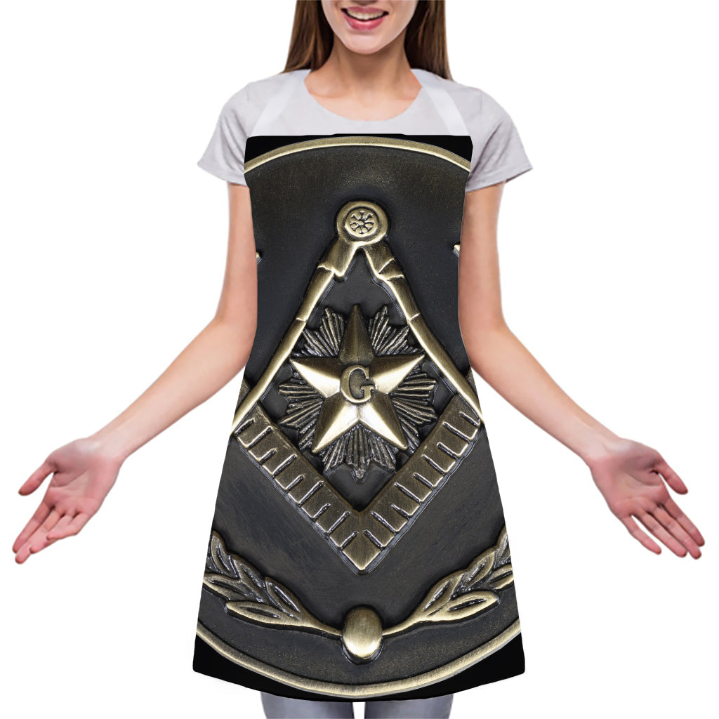 Freemasonry Medal Print Adjustable Apron