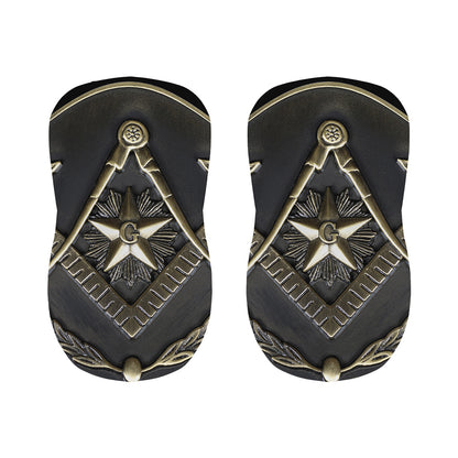 Freemasonry Medal Print Bar Stool Covers