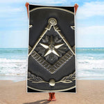 Freemasonry Medal Print Beach Towel