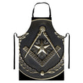 Freemasonry Medal Print Bib Apron With Pocket