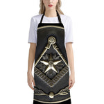 Freemasonry Medal Print Bib Apron With Pocket