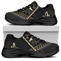 Freemasonry Medal Print Black Chunky Shoes