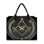Freemasonry Medal Print Canvas Tote Bag