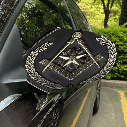 Freemasonry Medal Print Car Side Mirror Covers
