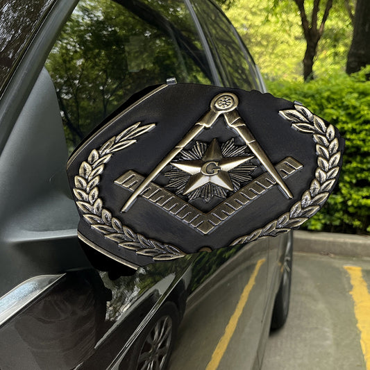 Freemasonry Medal Print Car Side Mirror Covers